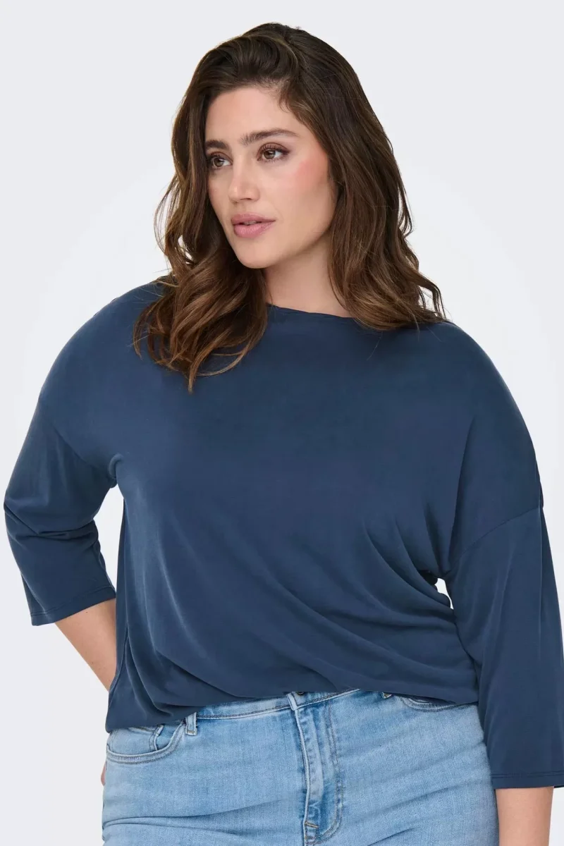 Only Carmakoma T-Shirt Manica 3/4 Carhannah 15339880 – Blu